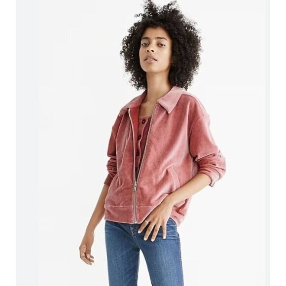 Madewell Texture & Thread Velour Corduroy Bomber Jacket XXS - Picture 1 of 5